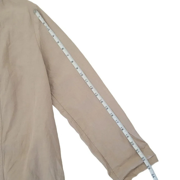 Eileen Fisher tencel linen kimono duster jacket light beige khaki small - Picture 8 of 16